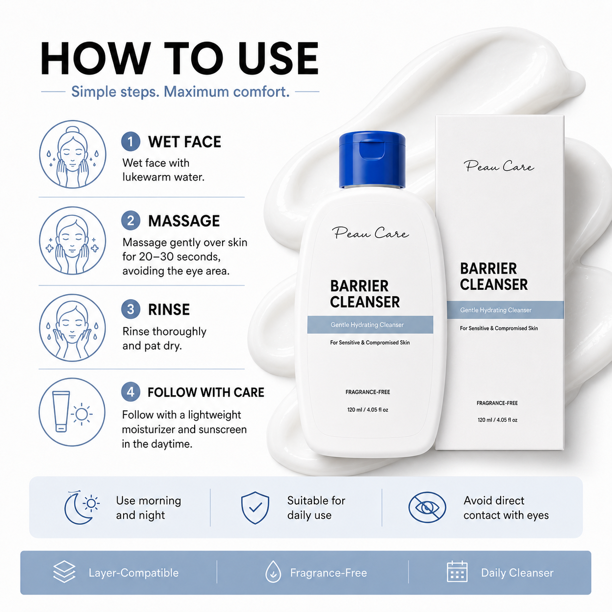 Barrier Cleanser โ Gentle Hydrating Cleanser for Sensitive & Compromised Skin
