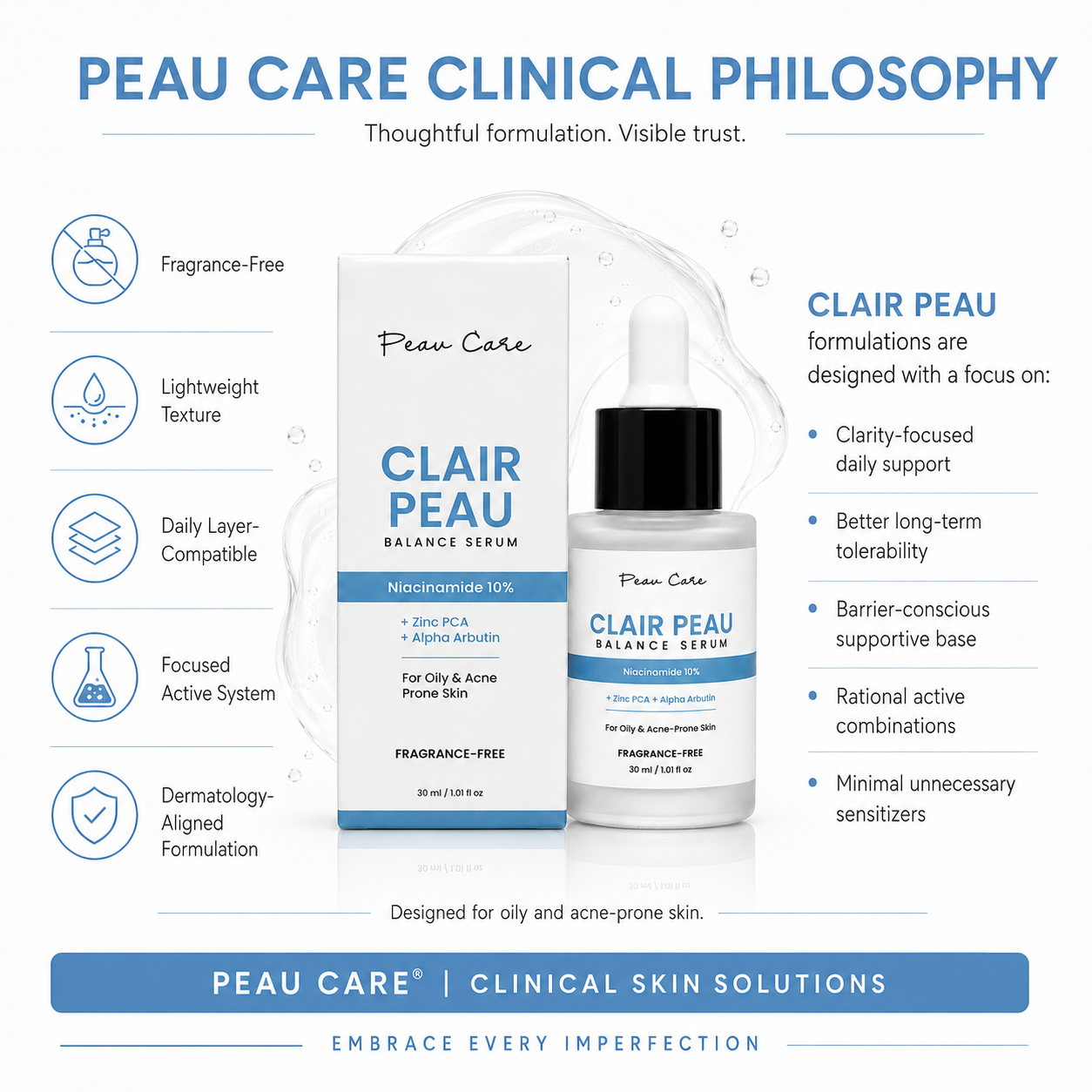CLAIR PEAU BALANCE FACE SERUM