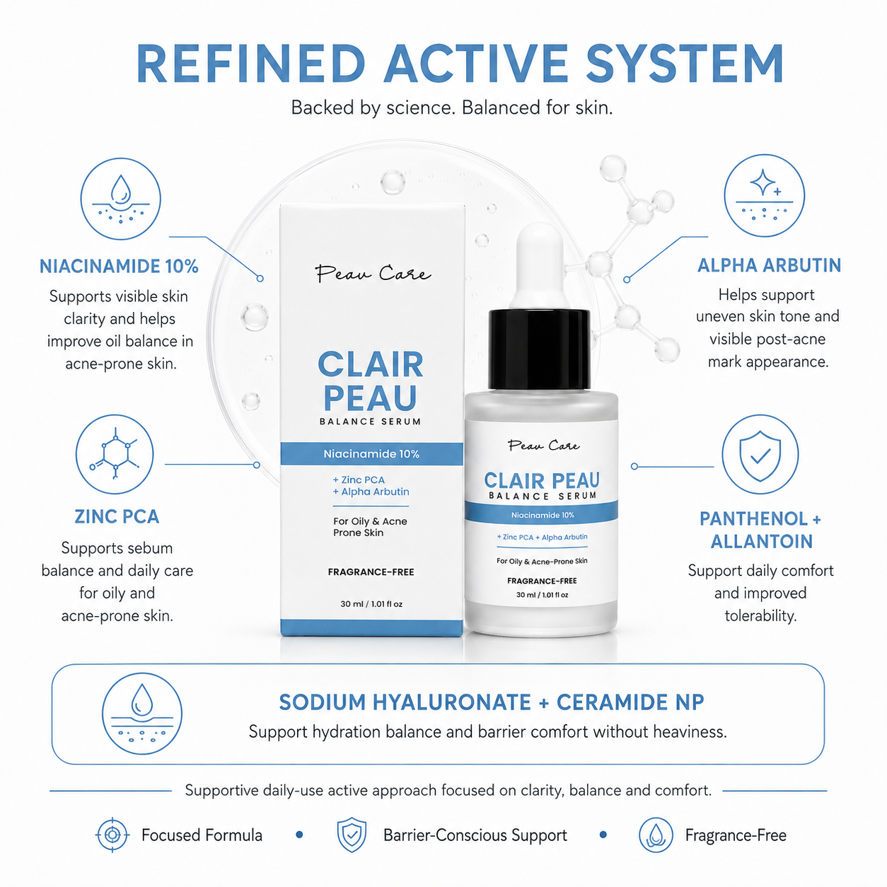 CLAIR PEAU BALANCE FACE SERUM